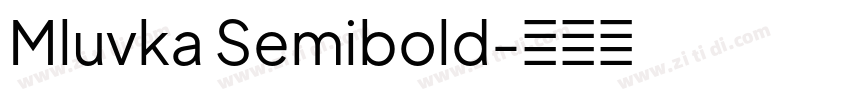 Mluvka Semibold字体转换